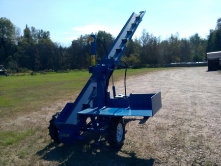 Powersplit International Single Vertical Log Splitter with Conveyor | 34-Ton Heavy Duty Model, 20HP Honda - Log Bear Works