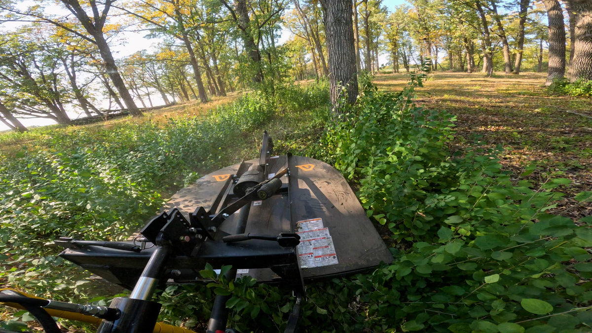 Quick Attach 3-Point Brush Mower 902102 / 902103 / 902104 | 48 to 72-Inch Cutting Width, Stump Jumper, CAT 1 Hitch - Log Bear Works