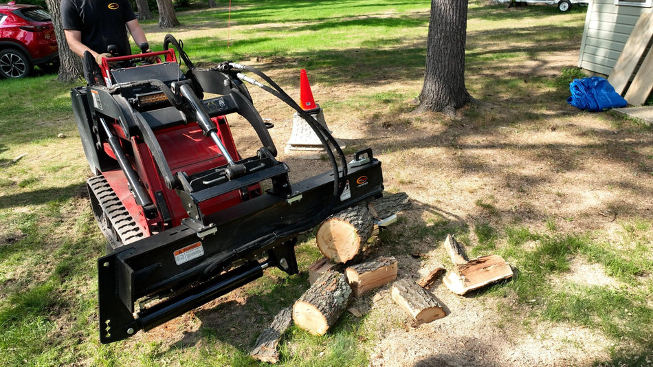 Quick Attach Quick Split Mini 901746 / 901747 | Mini Skid Steer Log Splitter, 25 & 32-Ton, 7-Second Cycle, Inverted - Log Bear Works