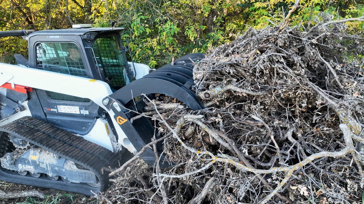 Quick Attach Eagle Talon - Log, Brush and Rock Grapple Rake - Log Bear Works
