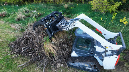 Quick Attach Eagle Talon - Log, Brush and Rock Grapple Rake - Log Bear Works