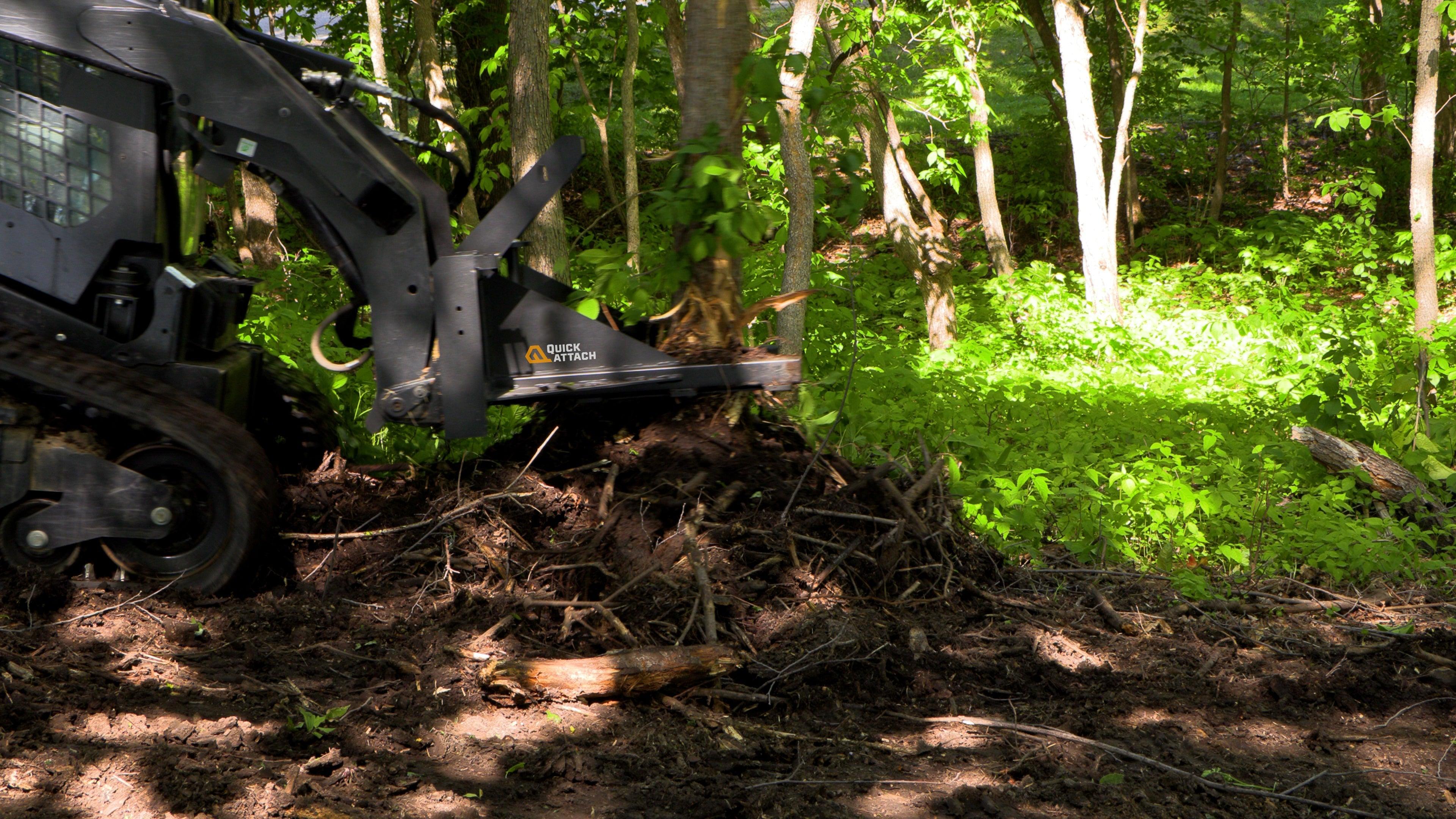 Quick Attach Power Claw Tree Puller 900632 | Skid Steer Tree & Brush Removal, 8-Inch Capacity, 3,000 LB Pull - Log Bear Works