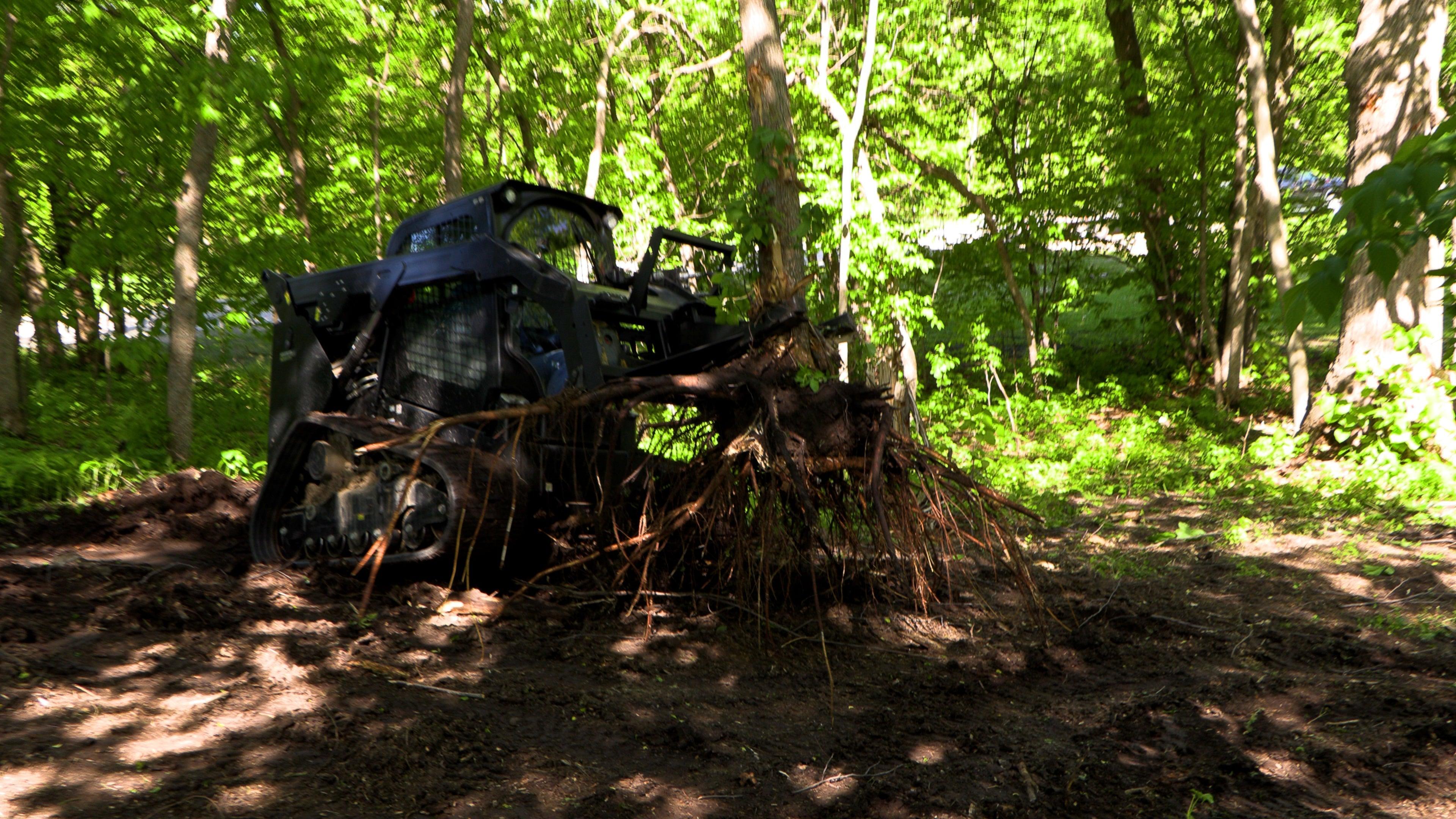 Quick Attach Power Claw Tree Puller 900632 | Skid Steer Tree & Brush Removal, 8-Inch Capacity, 3,000 LB Pull - Log Bear Works