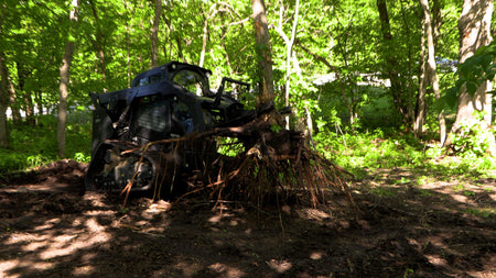 Quick Attach Power Claw Tree Puller 900632 | Skid Steer Tree & Brush Removal, 8-Inch Capacity, 3,000 LB Pull - Log Bear Works