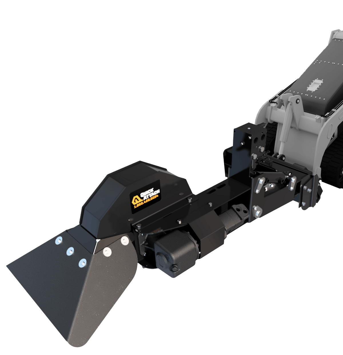 Quick Attach Quick Stump-Away Mini 900549 / 901965 | Mini Skid Steer Stump Grinder, 36-Inch Max Diameter, 24 Carbide Teeth - Log Bear Works