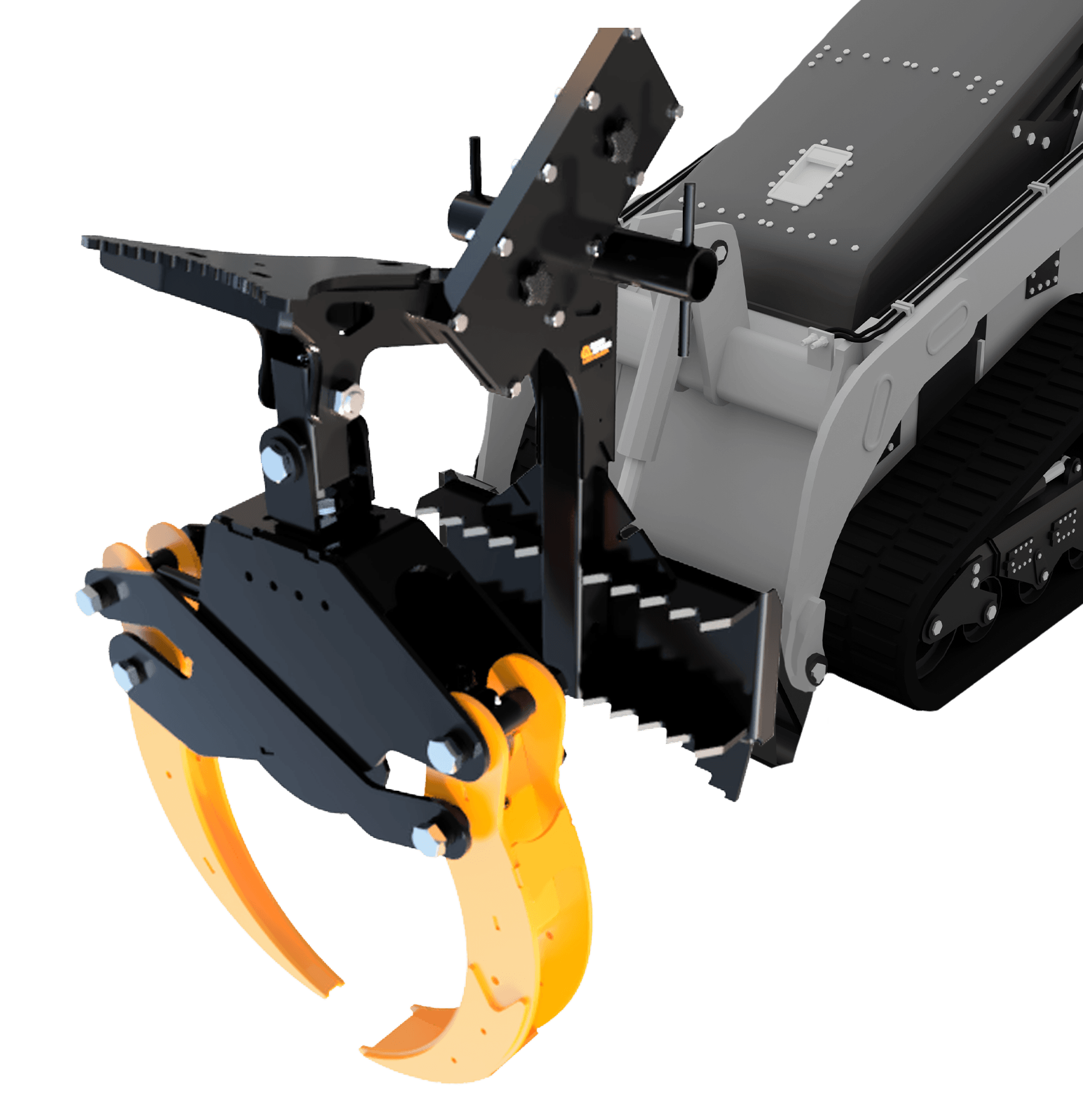 Quick Attach Versa Grab Mini 901920 / 901921 | Mini Skid Steer Multi-Purpose Grapple, 67-Inch Opening, 3,000 LB Capacity - Log Bear Works