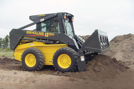 Quick Attach Quick Combo Bucket 900523 / 900525 / 900527 | 6-in-1 Industrial Skid Steer Bucket, 66 to 80-Inch, Grade 50 Steel - Log Bear Works