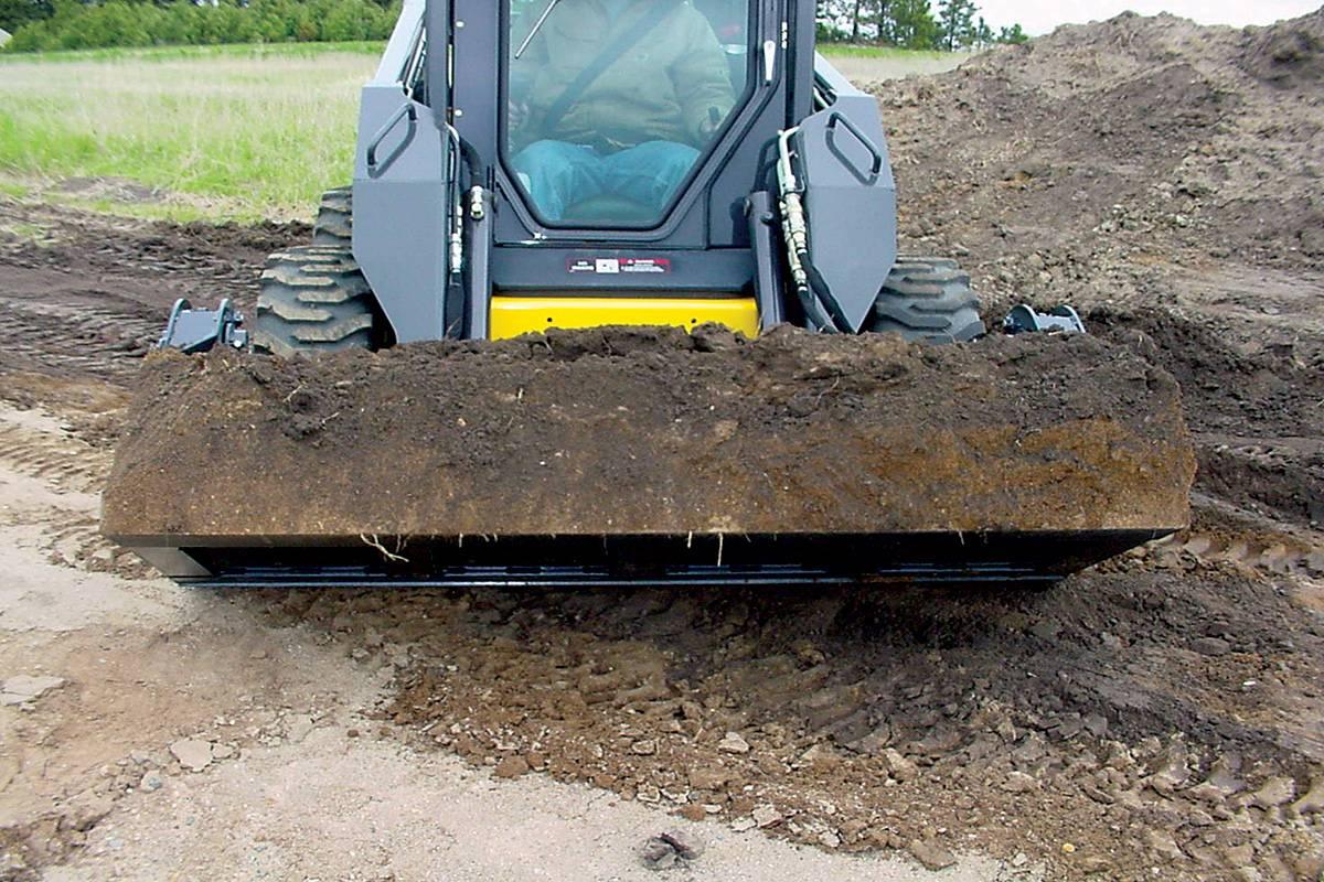 Quick Attach Quick Combo Bucket 900523 / 900525 / 900527 | 6-in-1 Industrial Skid Steer Bucket, 66 to 80-Inch, Grade 50 Steel - Log Bear Works