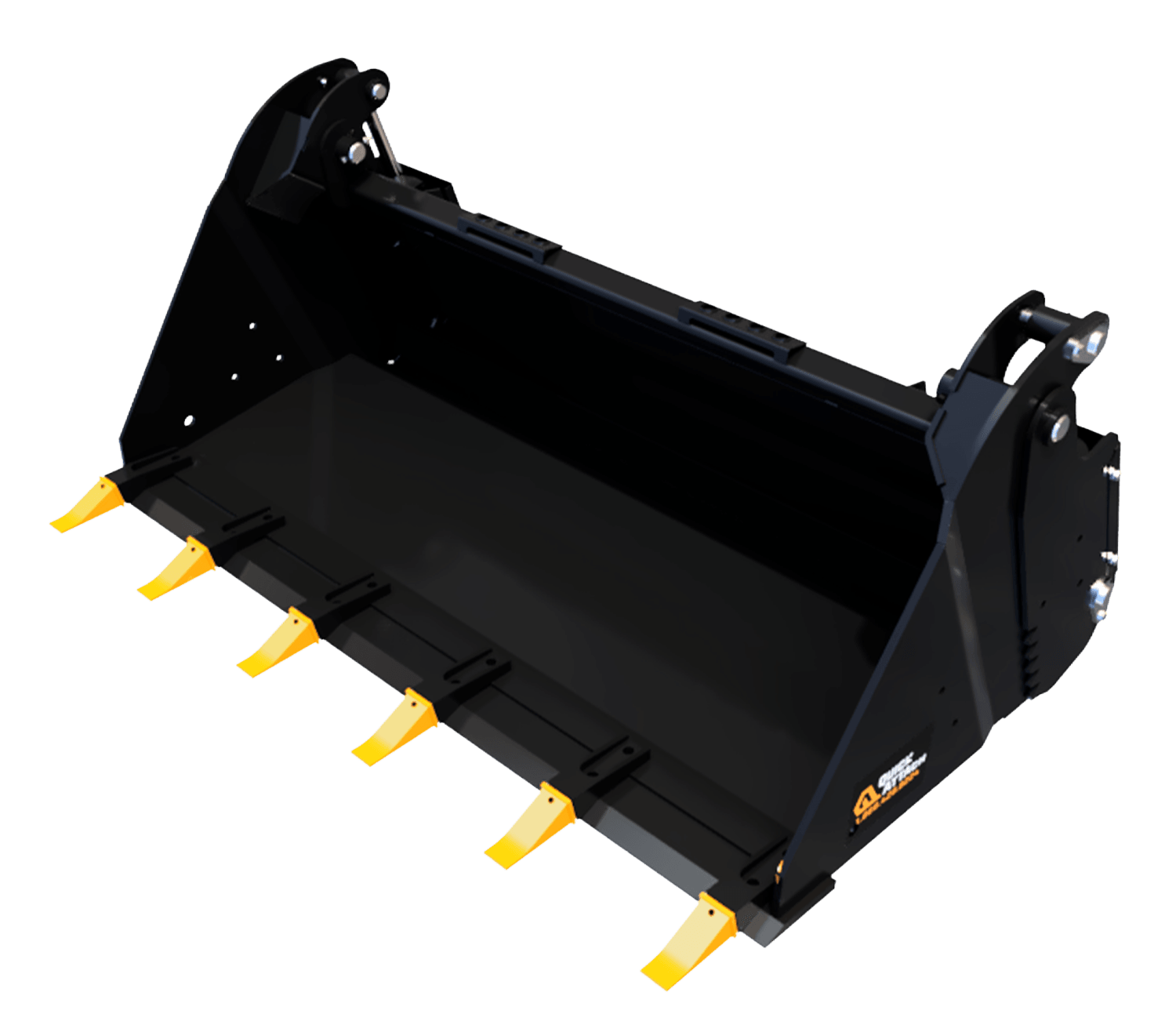 Quick Attach Quick Combo Bucket 900523 / 900525 / 900527 | 6-in-1 Industrial Skid Steer Bucket, 66 to 80-Inch, Grade 50 Steel - Log Bear Works