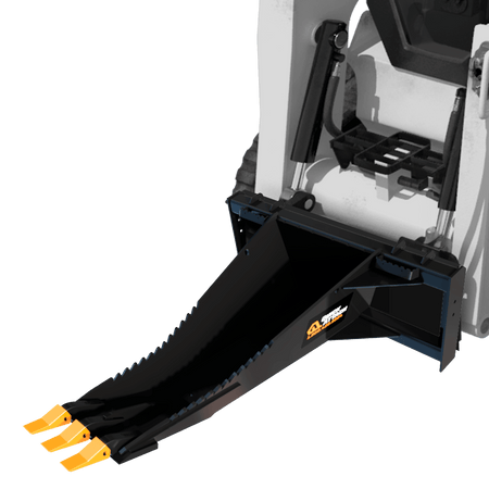 Quick Attach Mighty Dig Stump Bucket 900559 | Skid Steer Stump & Rock Removal Attachment - Log Bear Works