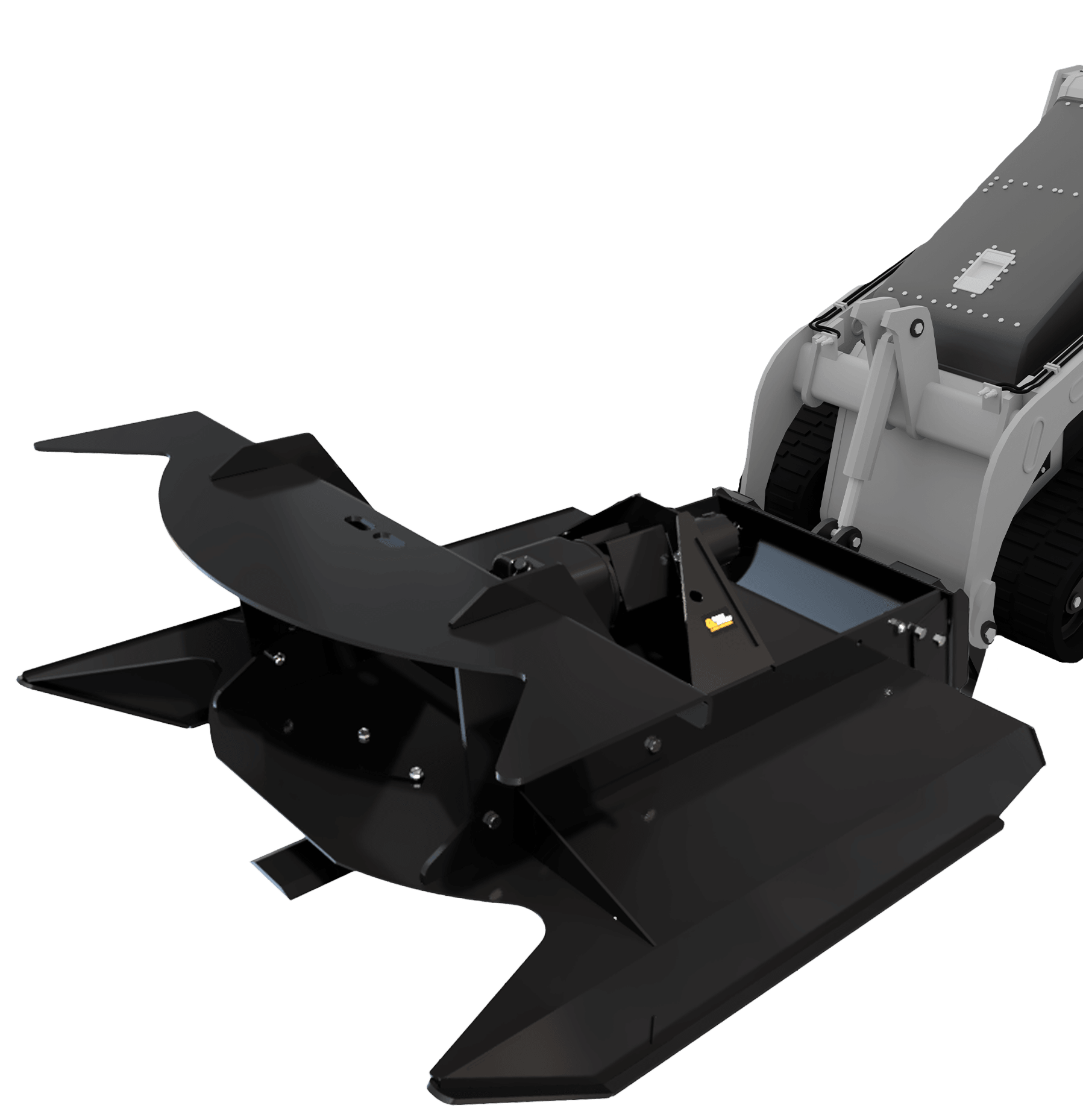 Quick Attach Brush Buster Mini 901756 | Mini Skid Steer Brush Cutter, 43.75-Inch Cutting Width, 7 Gauge Steel - Log Bear Works
