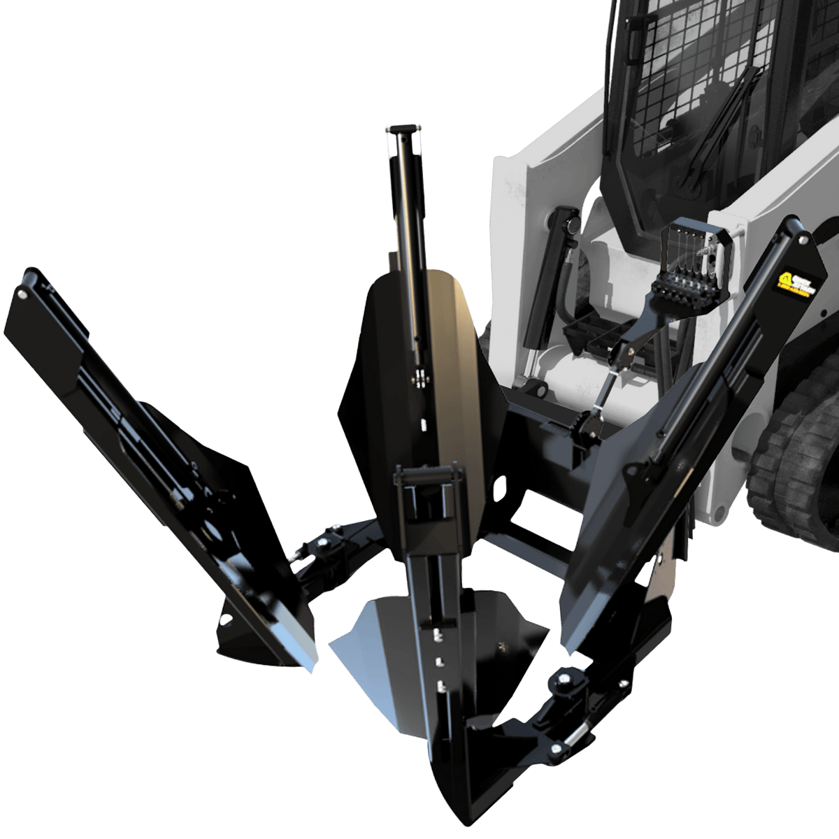 Quick Attach Skid Steer Tree Spade 901165 / 901166 | 3S & 4S Models, Up to 40-Inch Root Ball, Hydraulic - Log Bear Works