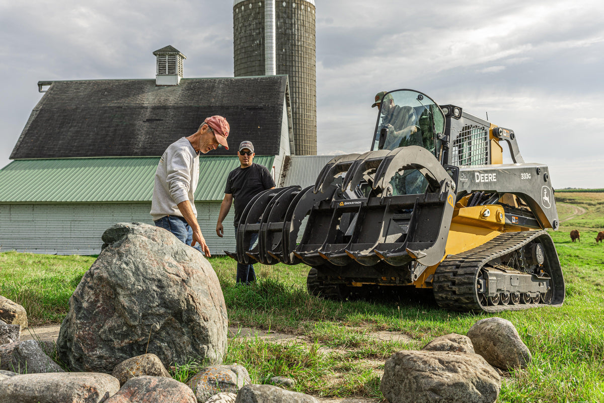 Quick Attach Eagle Talon - Log, Brush and Rock Grapple Rake - Log Bear Works