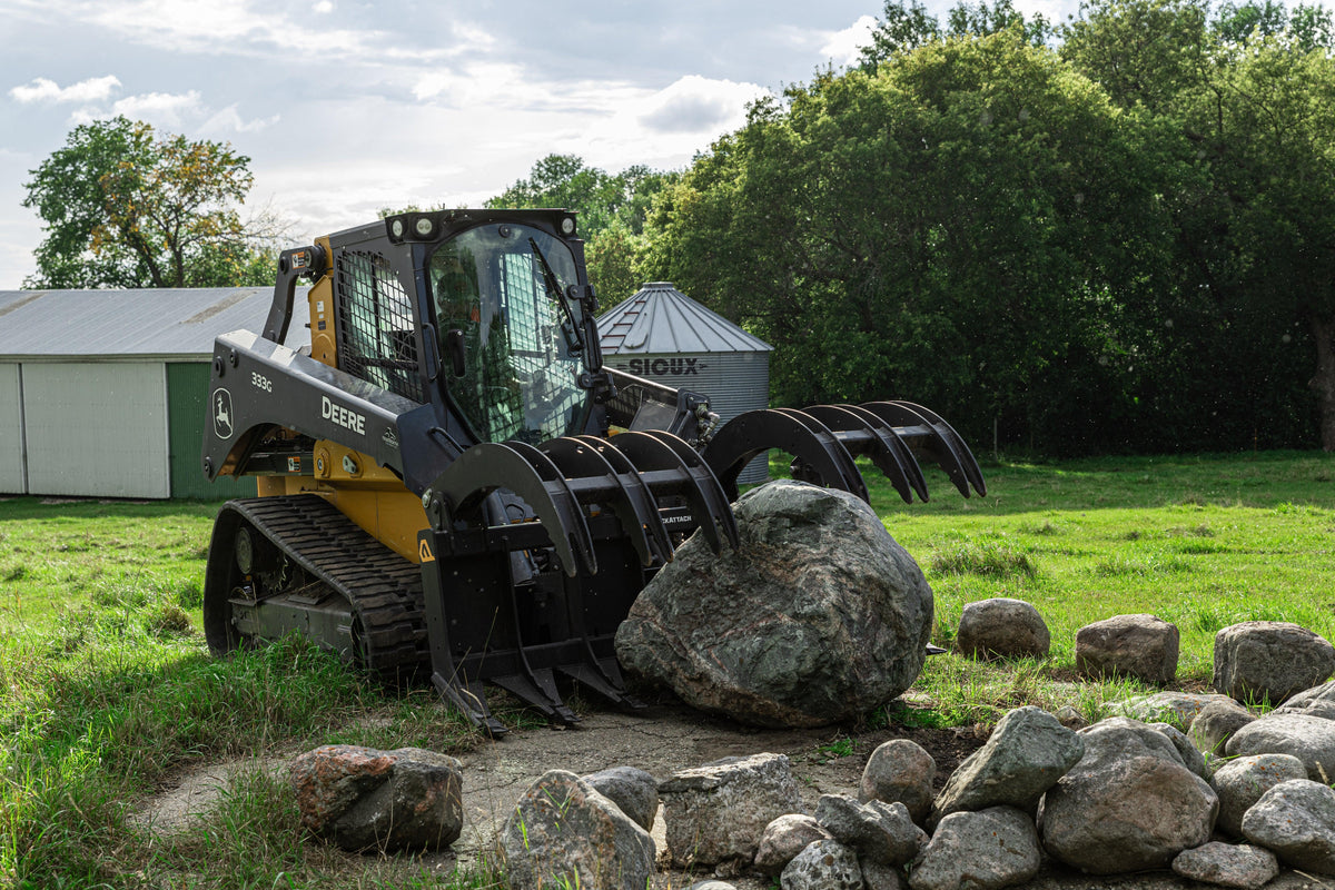 Quick Attach Eagle Talon - Log, Brush and Rock Grapple Rake - Log Bear Works