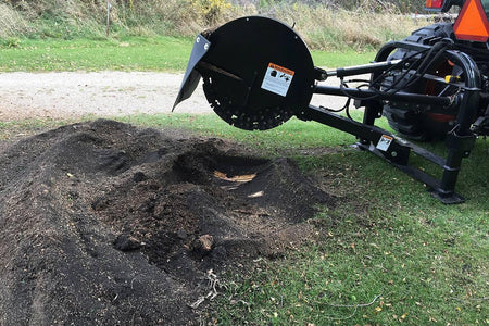 Quick Attach Quick Stump-Away 920158 / 920159 | 3-Point PTO Stump Grinder, 24 & 34-Inch Rotor, 25-90 HP Tractors - Log Bear Works