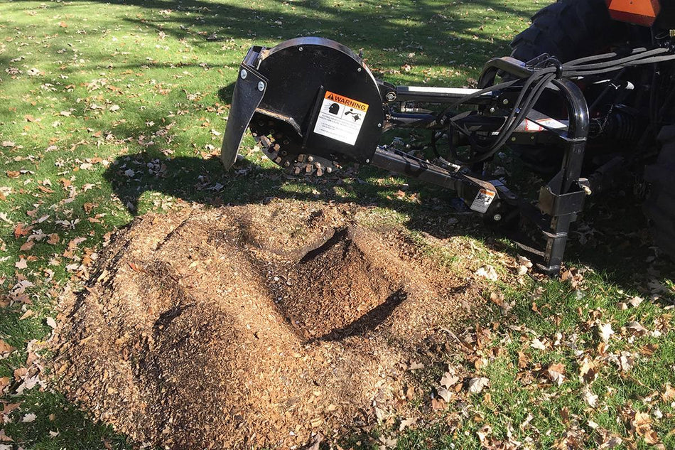 Quick Attach Quick Stump-Away 920158 / 920159 | 3-Point PTO Stump Grinder, 24 & 34-Inch Rotor, 25-90 HP Tractors - Log Bear Works