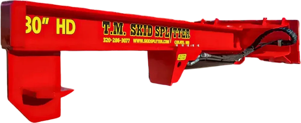 TM Manufacturing Heavy Duty SkidSplitter | Skid Steer Log Splitter, 30 & 36-Inch Stroke, USA-Made - Log Bear Works