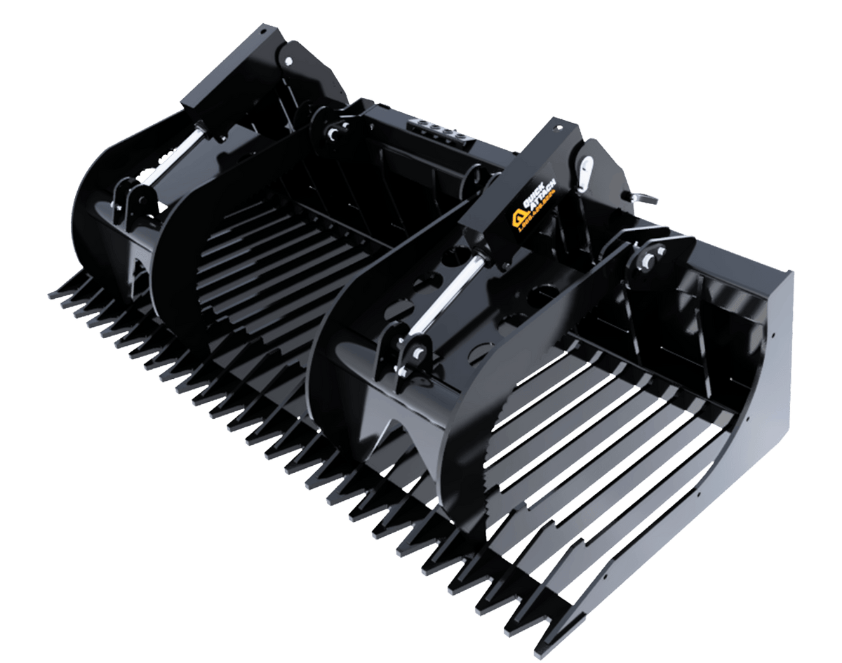Quick Attach  The Rock Haul HD - Rock Bucket Grapple - Log Bear Works