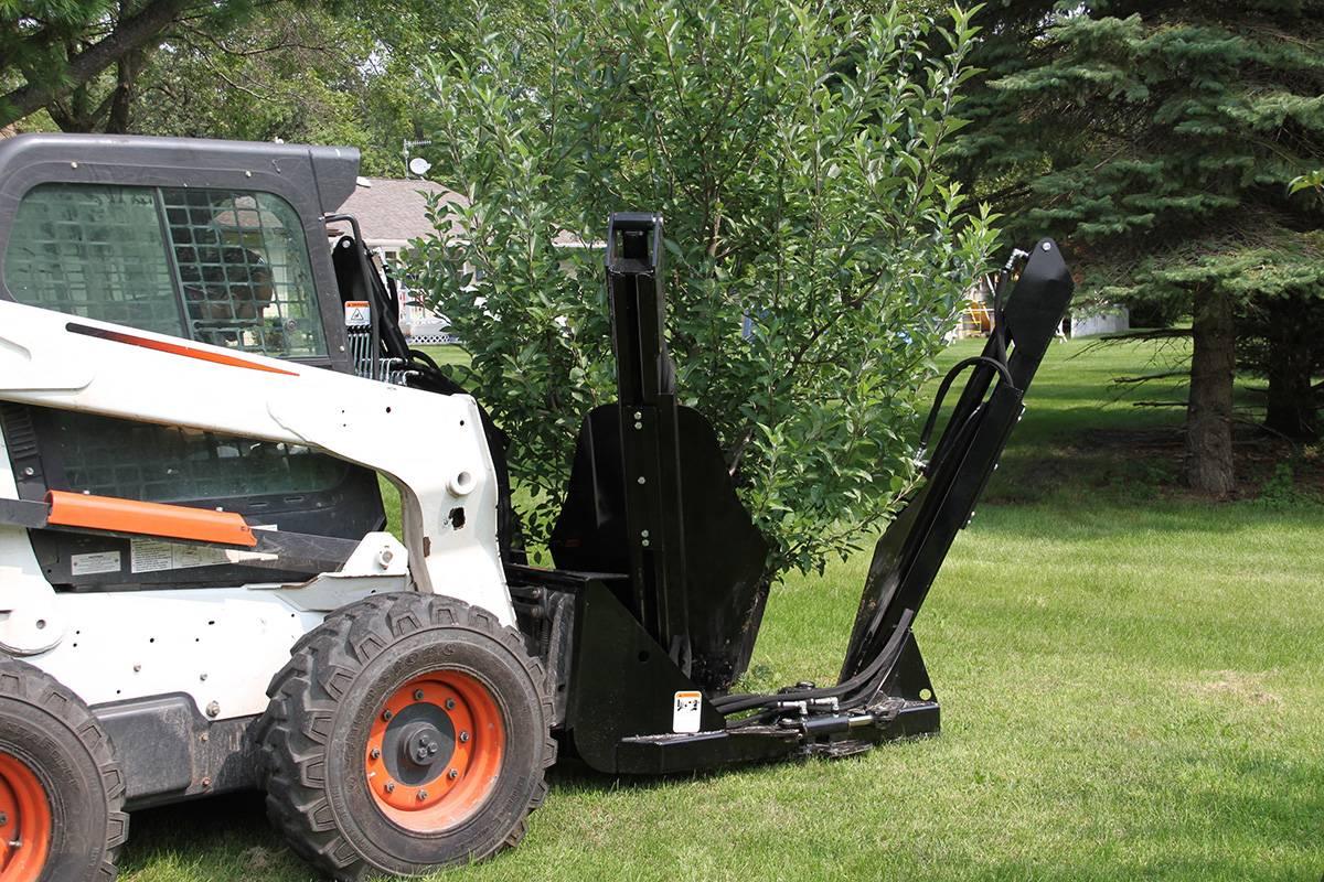Quick Attach Skid Steer Tree Spade 901165 / 901166 | 3S & 4S Models, Up to 40-Inch Root Ball, Hydraulic - Log Bear Works