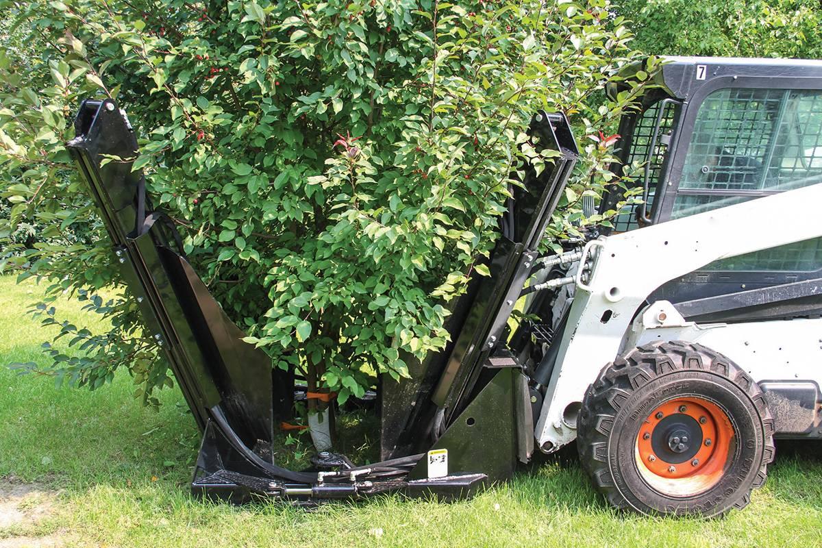 Quick Attach Skid Steer Tree Spade 901165 / 901166 | 3S & 4S Models, Up to 40-Inch Root Ball, Hydraulic - Log Bear Works