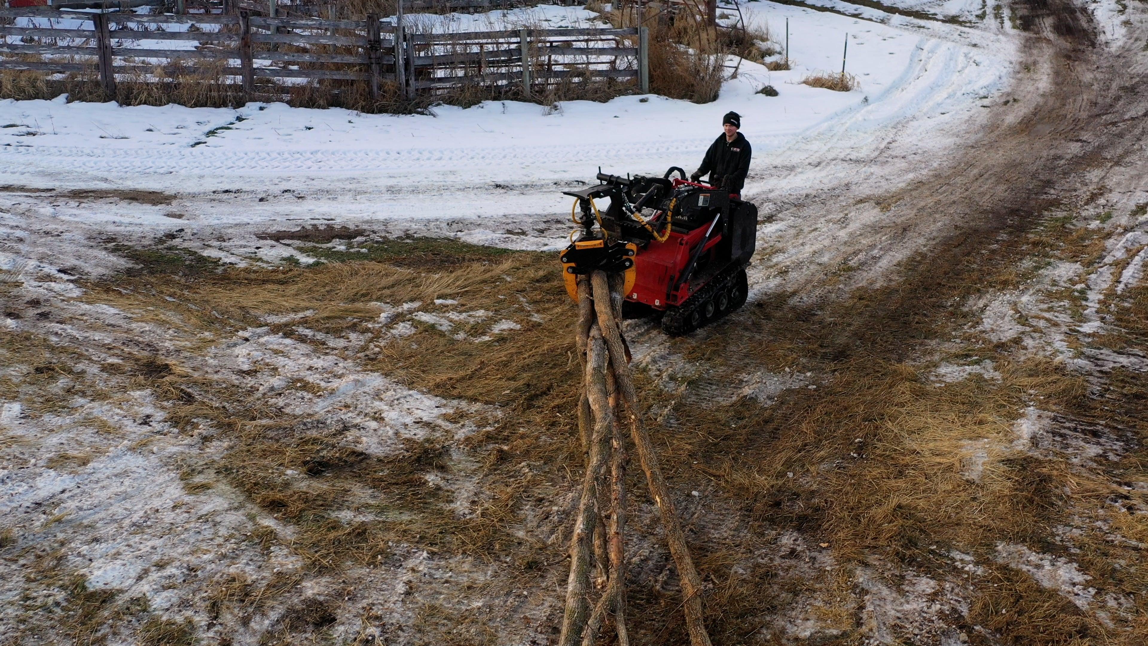 Quick Attach Versa Grab Mini 901920 / 901921 | Mini Skid Steer Multi-Purpose Grapple, 67-Inch Opening, 3,000 LB Capacity - Log Bear Works