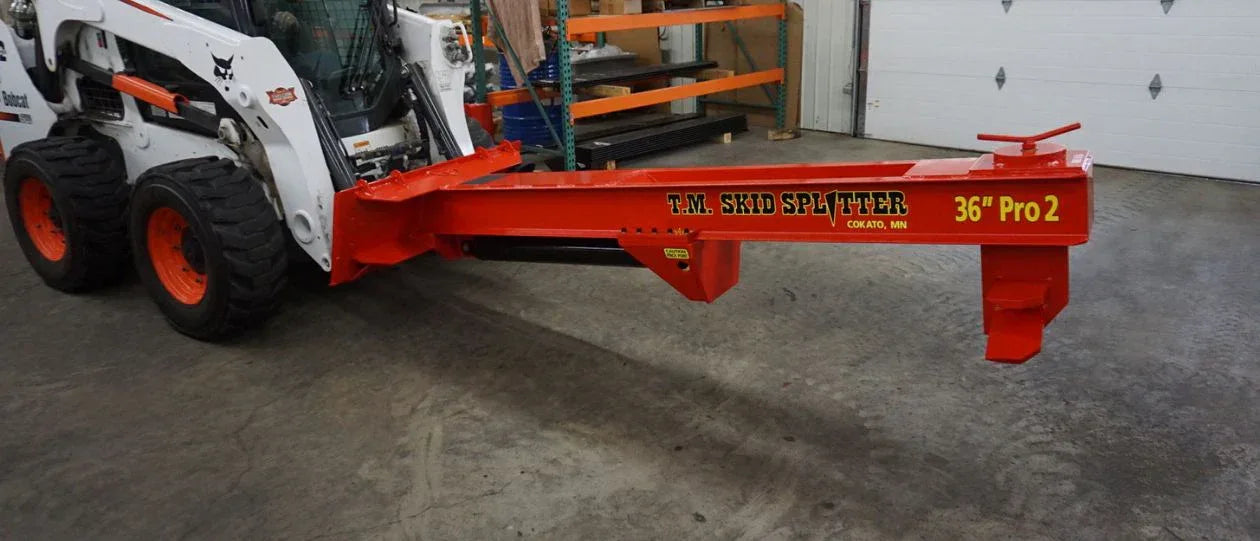 TM Manufacturing Pro 2 SkidSplitter | Patented 3-Wedge System, Universal Skid Steer Mount, USA-Made - Log Bear Works