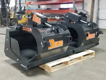 TM Manufacturing Demo-Dozer Skid Steer Grapple Bucket | 6-in-1 Attachment, 60 to 85-Inch, USA-Made - Log Bear Works