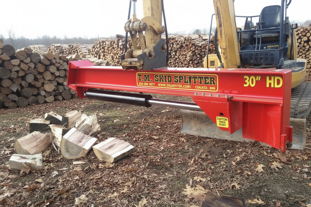 TM Manufacturing Excavator Attachment | Mount Any TM SkidSplitter to Your Excavator, USA-Made - Log Bear Works