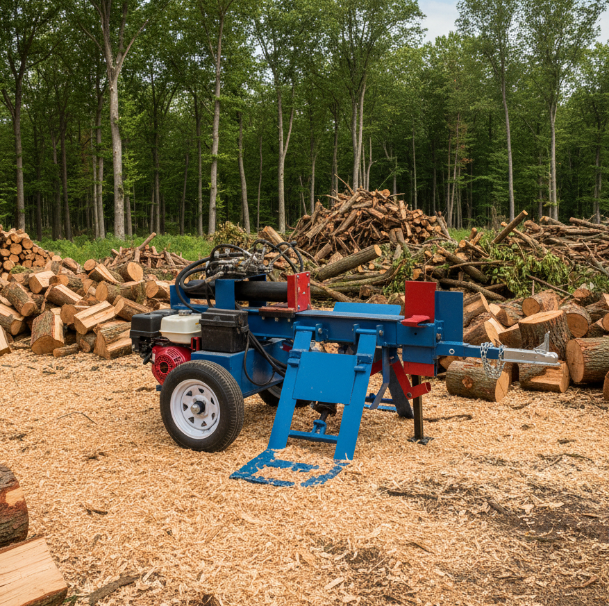 Ram Splitters H34 Commercial Log Splitter | 34-Ton, 16HP DuroMax Electric Start, 40-Inch Log Diameter - Log Bear Works