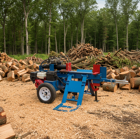 Ram Splitters H34 Commercial Log Splitter | 34-Ton, 16HP DuroMax Electric Start, 40-Inch Log Diameter - Log Bear Works