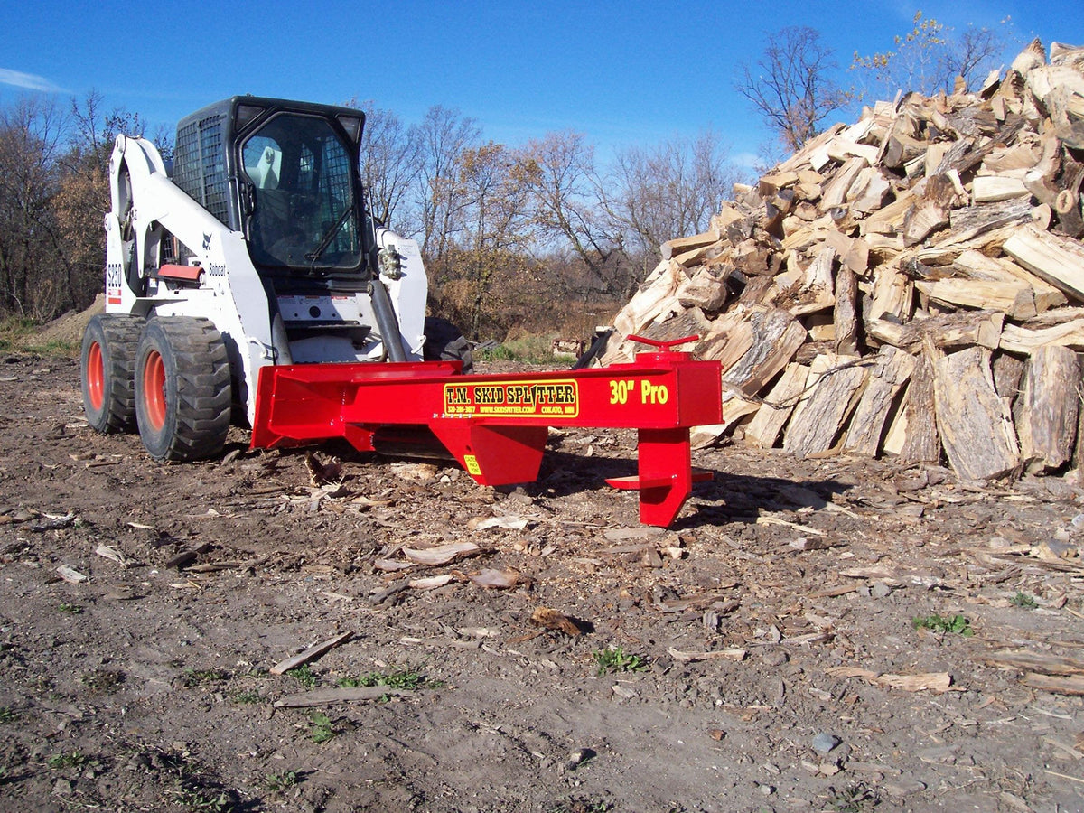 TM Manufacturing Pro 2 SkidSplitter | Patented 3-Wedge System, Universal Skid Steer Mount, USA-Made - Log Bear Works