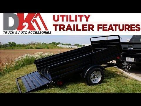 DK2 MMT5X7 4.5x7.5 Ft Steel Dump Utility Trailer | 1,641 LB Payload, Extends to 11.3 Ft, UV Powder-Coated - Log Bear Works