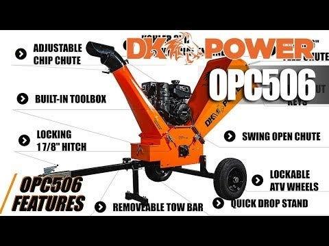 DK2 OPC506 Towable Wood Chipper Shredder | 14HP Kohler Engine, 6.25-Inch Capacity, Cyclonic Drum, EPA & CARB Certified - Log Bear Works