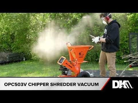 DK2 OPC503V 3-Inch Towable Chipper Shredder Vacuum | 7HP Kohler Engine, Vacuum Kit Included, EPA & CARB Certified - Log Bear Works