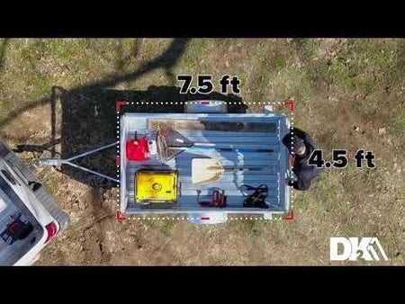 DK2 MMT5X7G 4.5x7.5 Ft Hot-Dipped Galvanized Dump Utility Trailer | 1,637 LB Payload, Extends to 11.3 Ft, DOT LED - Log Bear Works