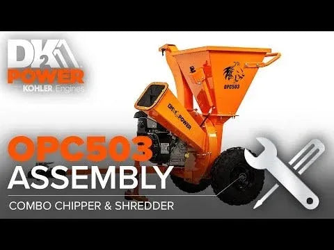 DK2 OPC503 3-Inch Towable Wood Chipper Shredder | 7HP Kohler Engine, Double Edge Blades & Hammer Shredders, EPA & CARB Certified - Log Bear Works