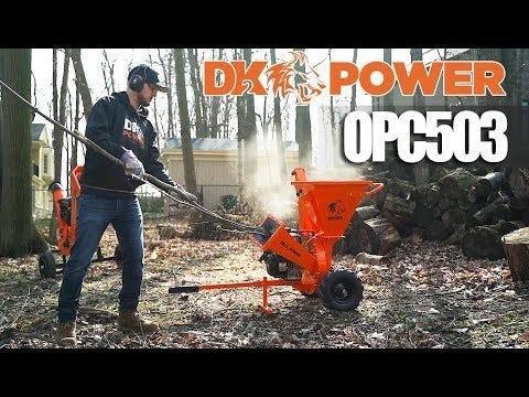 DK2 OPC503 3-Inch Towable Wood Chipper Shredder | 7HP Kohler Engine, Double Edge Blades & Hammer Shredders, EPA & CARB Certified - Log Bear Works