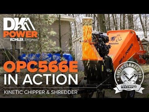 DK2 OPC506E Towable Brush Chipper Shredder | 14HP Kohler Electric Start, 6.25-Inch Capacity, Cyclonic Drum - Log Bear Works