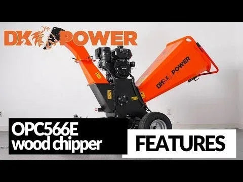 DK2 OPC506E Towable Brush Chipper Shredder | 14HP Kohler Electric Start, 6.25-Inch Capacity, Cyclonic Drum - Log Bear Works