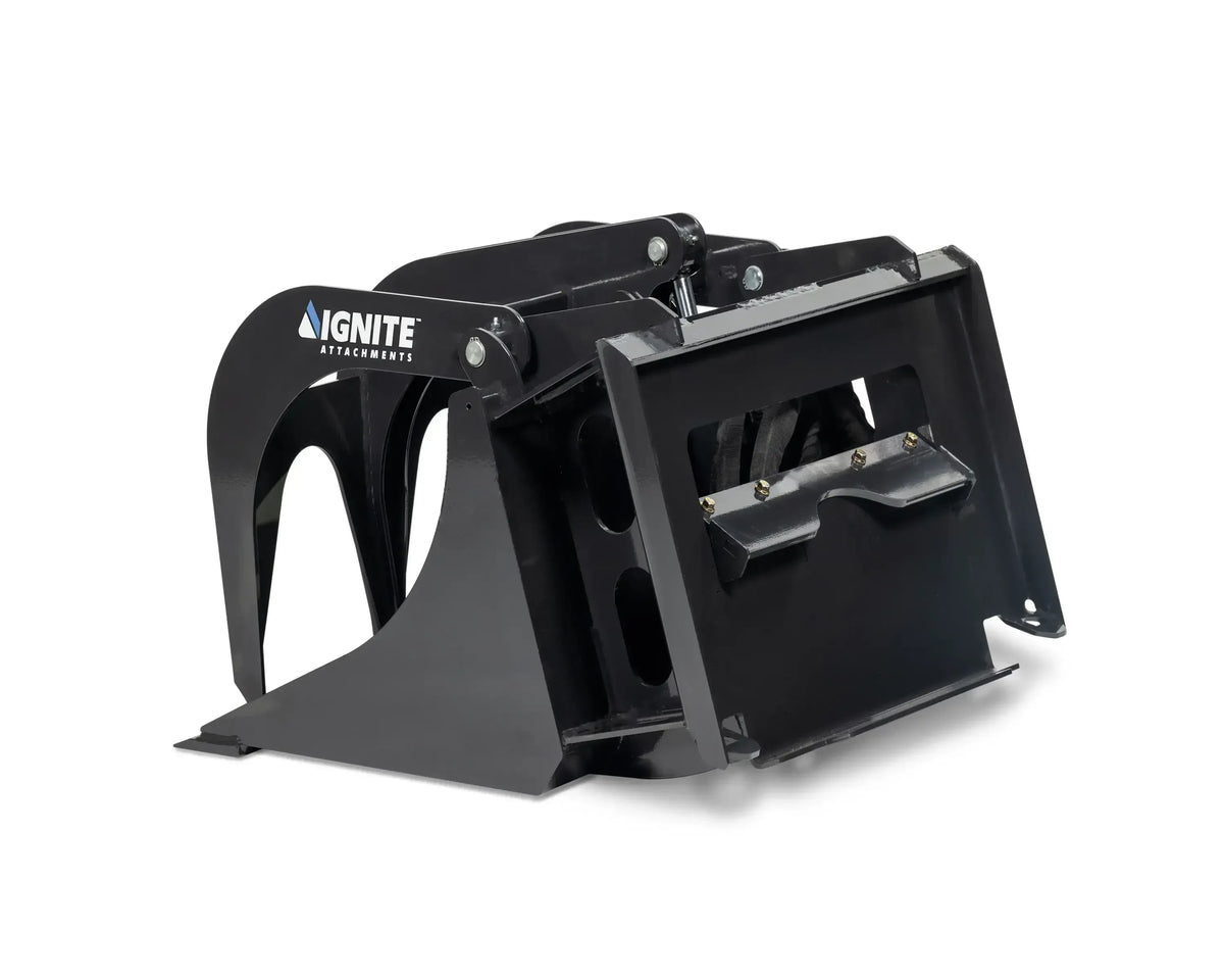 Ignite Attachments 44-Inch Mini Bucket Grapple | All-Purpose Material Handler for Mini Track Loaders - Log Bear Works