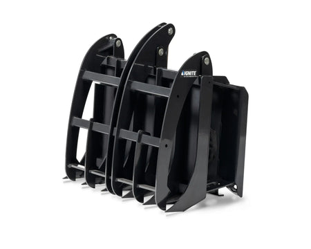 Ignite Attachments 44-Inch Mini Rake Grapple | Compact Land Clearing Attachment for Mini Track Loaders - Log Bear Works