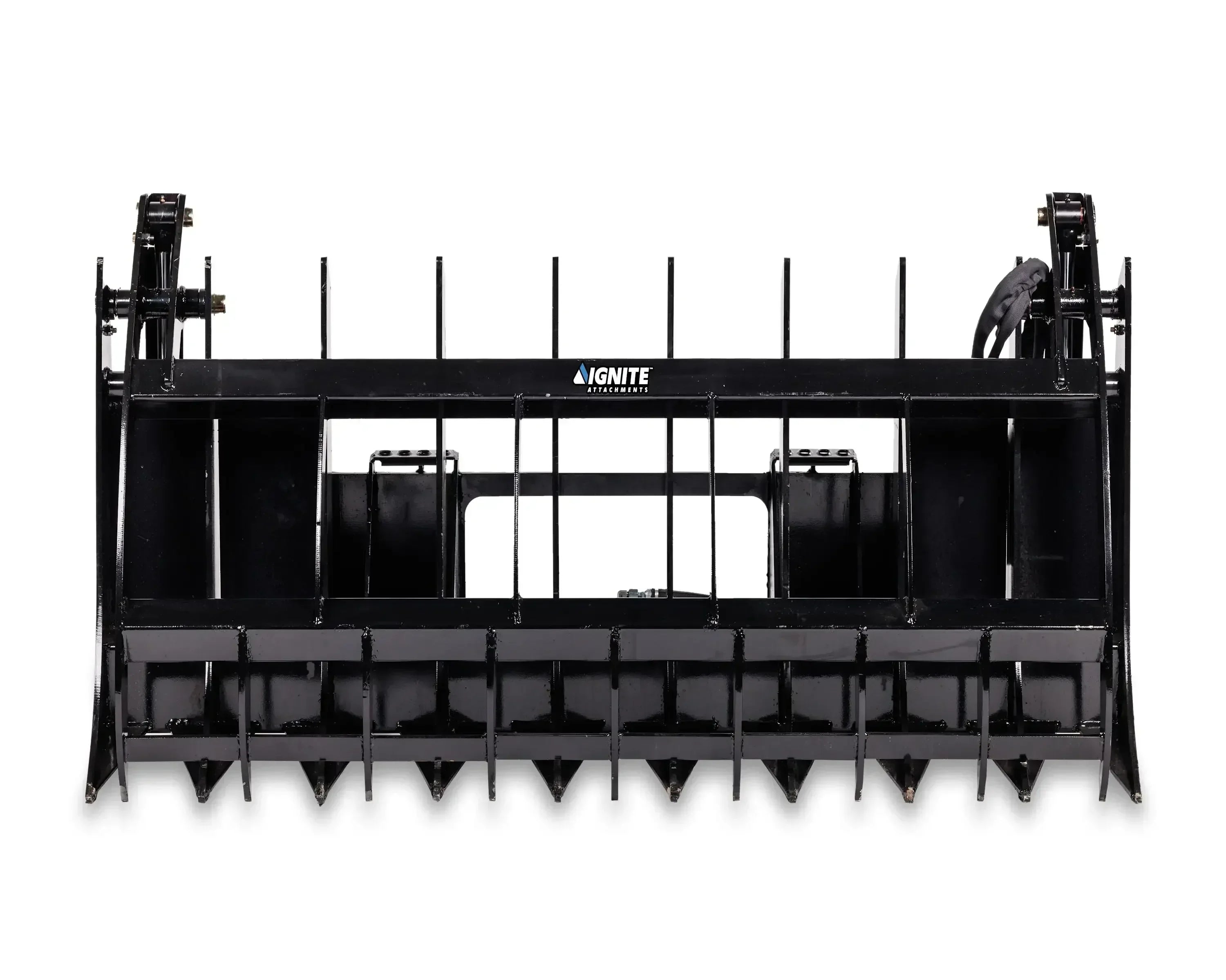 Ignite Attachments 78-Inch Rake Grapple | Heavy-Duty 2-in-1 Skid Steer Attachment for Debris Clearing & Loading - Log Bear Works