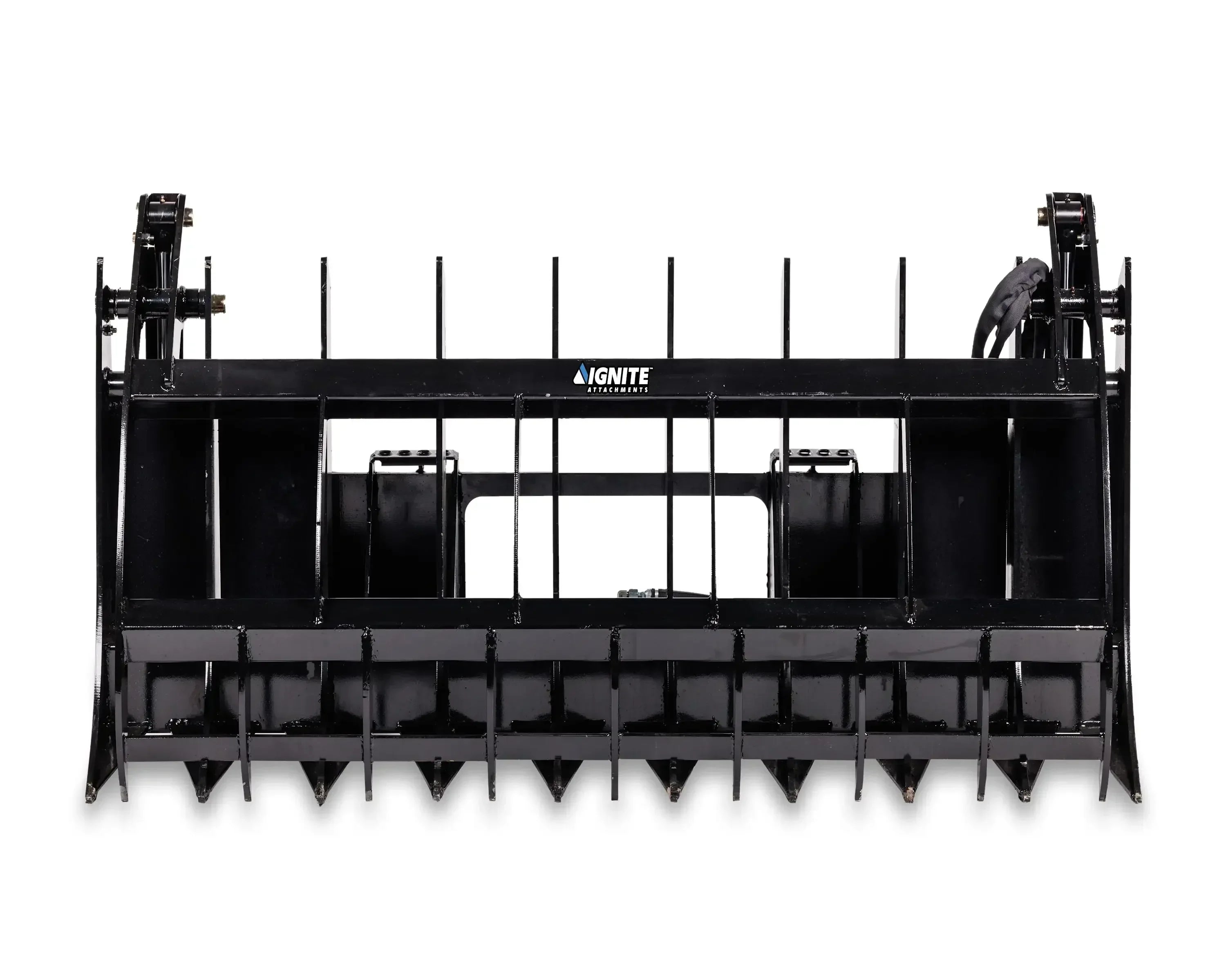 Ignite Attachments 84-Inch Rake Grapple | Maximum Coverage Skid Steer Attachment for Land Clearing & Debris Loading - Log Bear Works