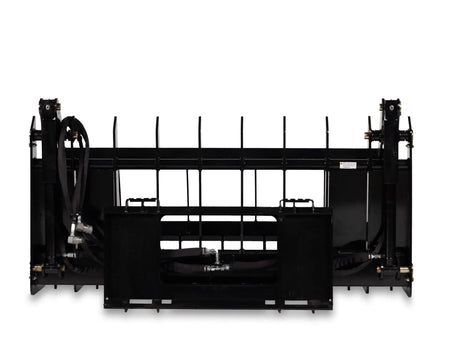 Ignite Attachments 66-Inch Rake Grapple | 2-in-1 Skid Steer Attachment for Land Clearing & Debris Loading - Log Bear Works