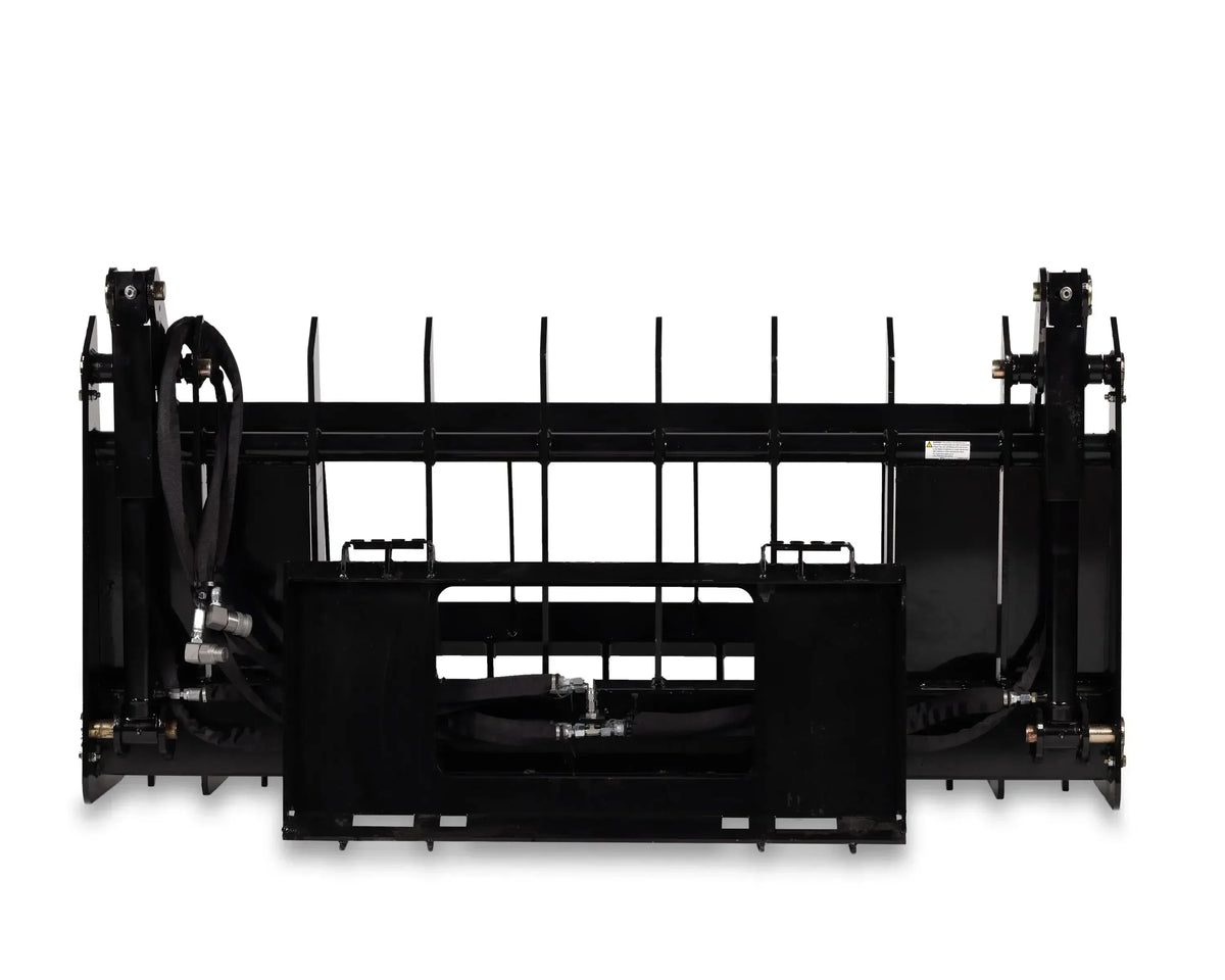 Ignite Attachments 78-Inch Rake Grapple | Heavy-Duty 2-in-1 Skid Steer Attachment for Debris Clearing & Loading - Log Bear Works