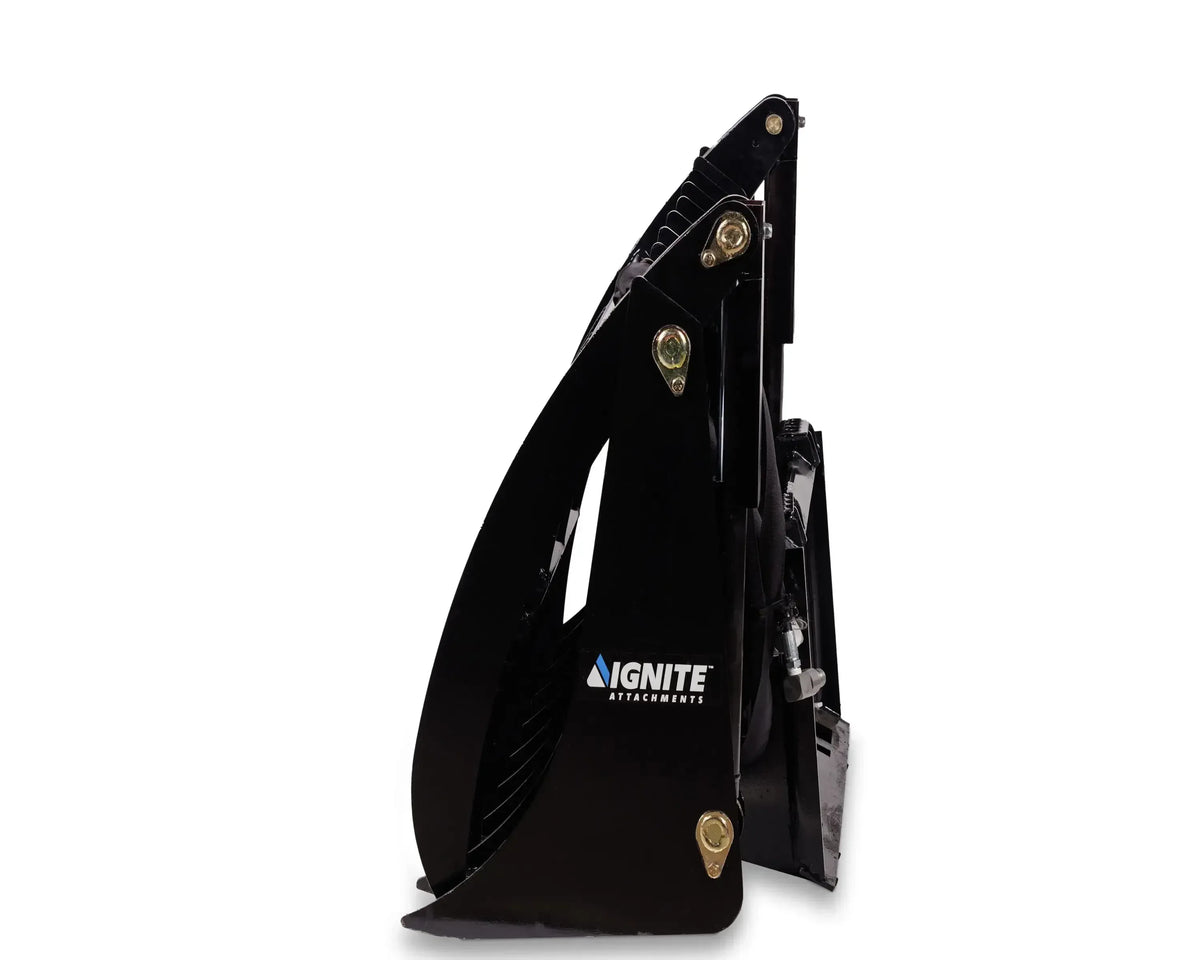 Ignite Attachments 78-Inch Rake Grapple | Heavy-Duty 2-in-1 Skid Steer Attachment for Debris Clearing & Loading - Log Bear Works