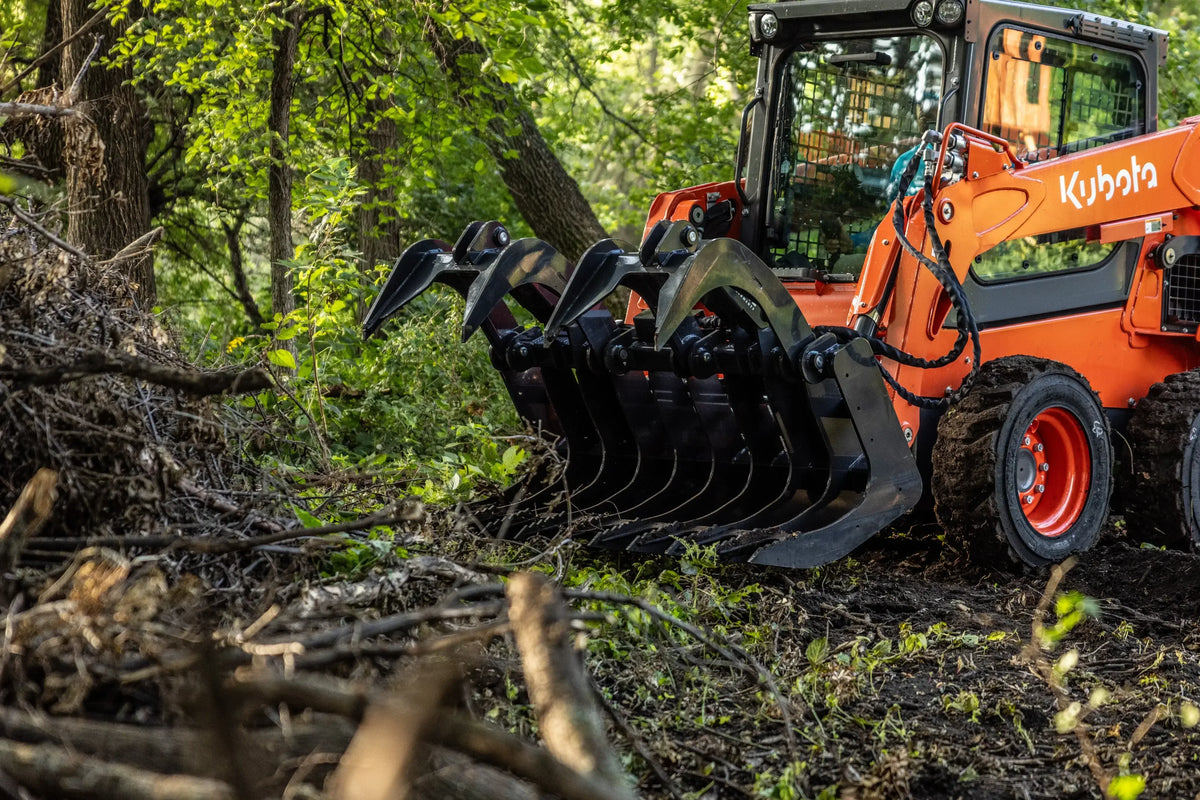 Ignite Attachments 62-Inch Root Grapple Attachment | Heavy-Duty Land Clearing for Skid Steers - Log Bear Works