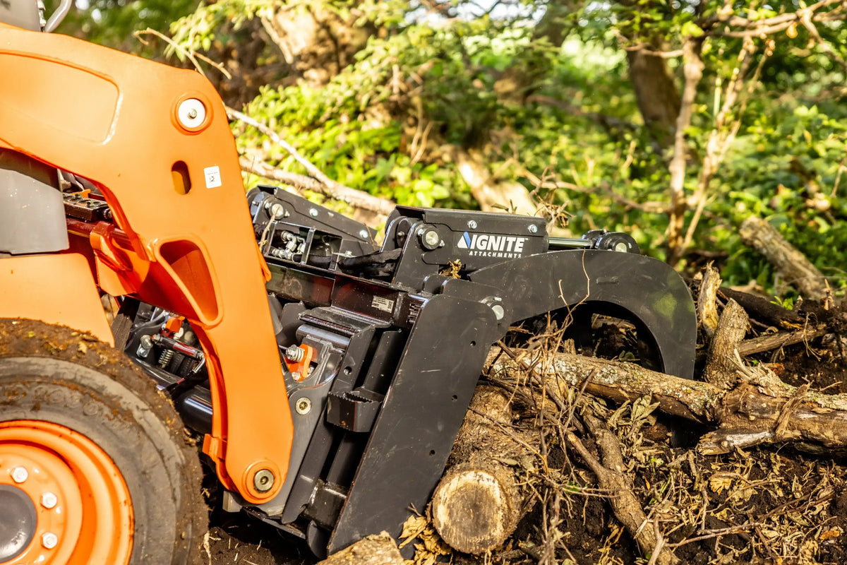 Ignite Attachments 62-Inch Root Grapple Attachment | Heavy-Duty Land Clearing for Skid Steers - Log Bear Works