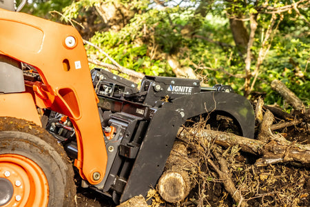 Ignite Attachments 62-Inch Root Grapple Attachment | Heavy-Duty Land Clearing for Skid Steers - Log Bear Works