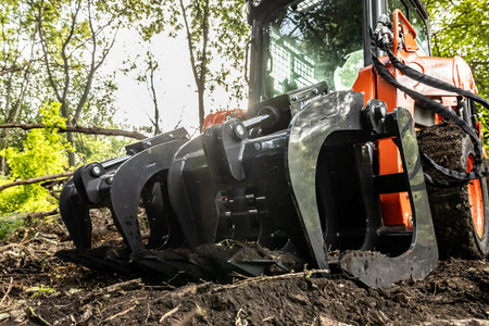 Ignite Attachments 74" Root Grapple | Widest Coverage Skid Steer Land Clearing Attachment - Log Bear Works